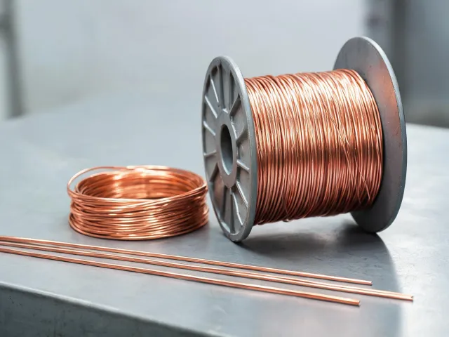 Bare copper conductor coils