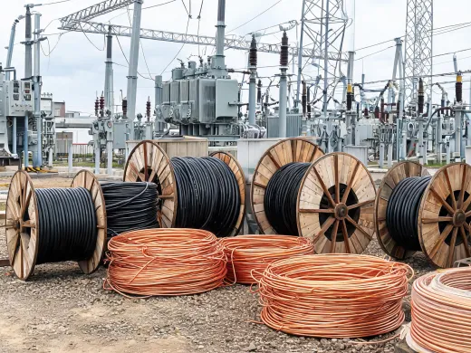 Utility copper wire installation