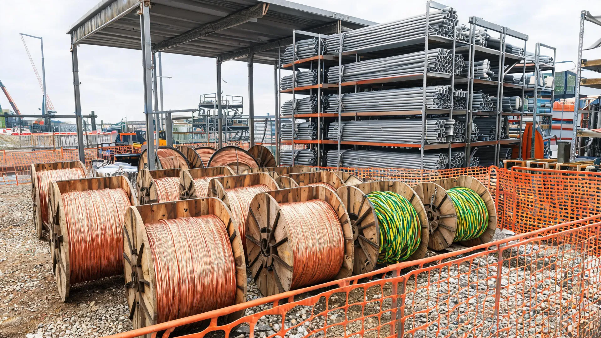 Construction copper wire shipment