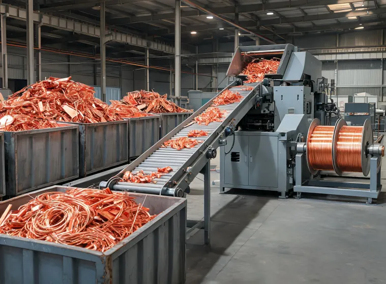 Copper scrap sorting and conductor production planning