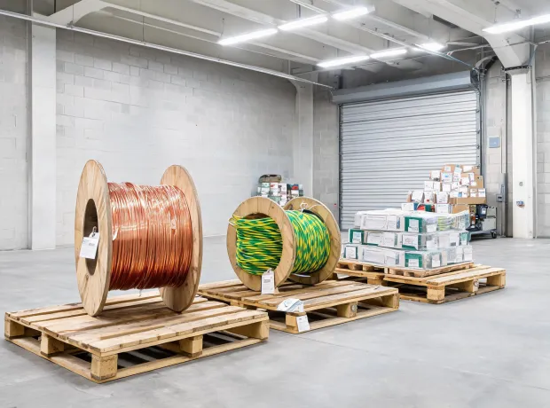 Commercial construction copper wire reels